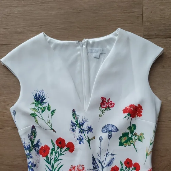 New York & Company White Floral Midi Dress - Picture 5 of 12